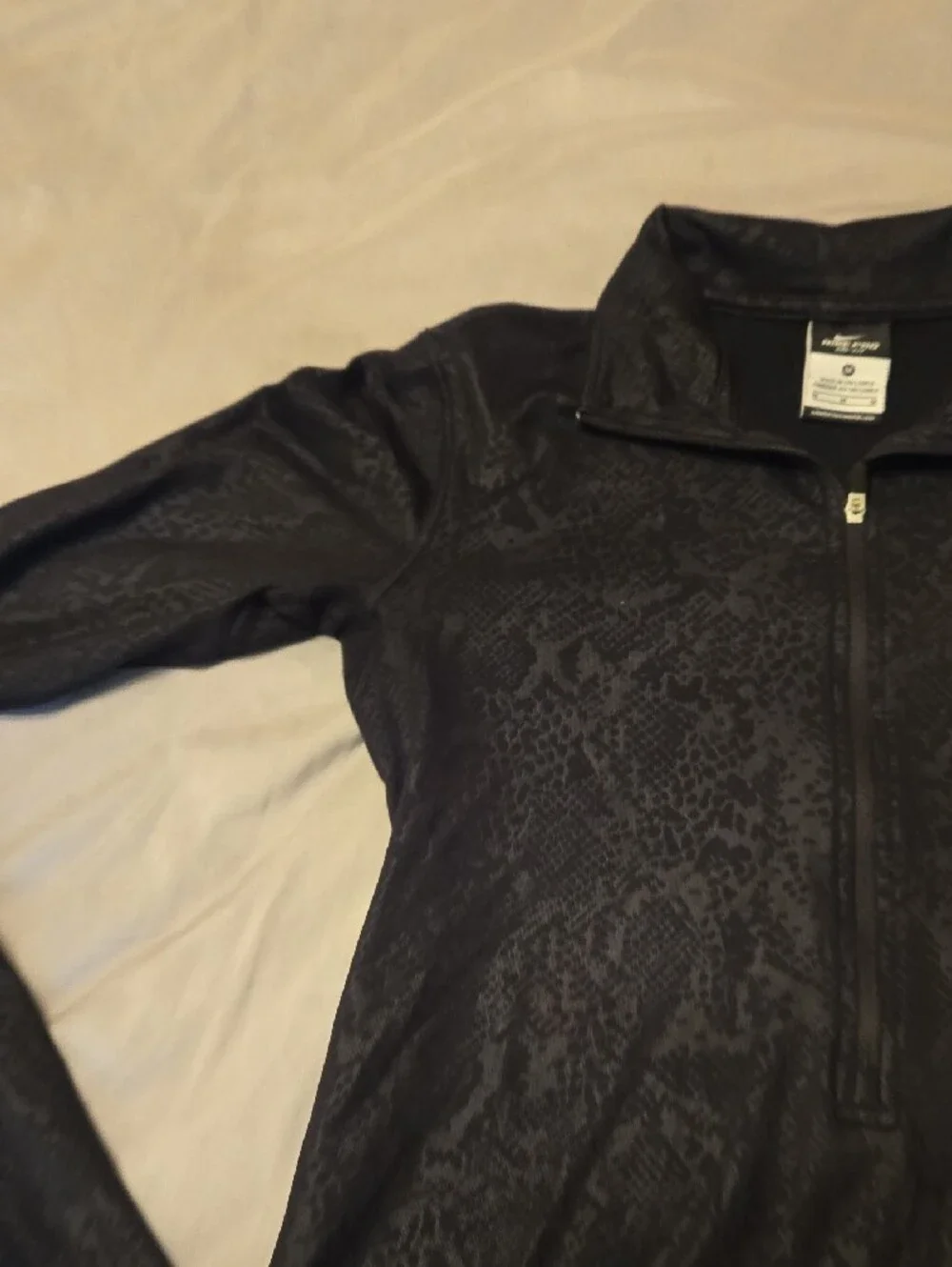 Nike Black Jacquard Half-Zip Pullover